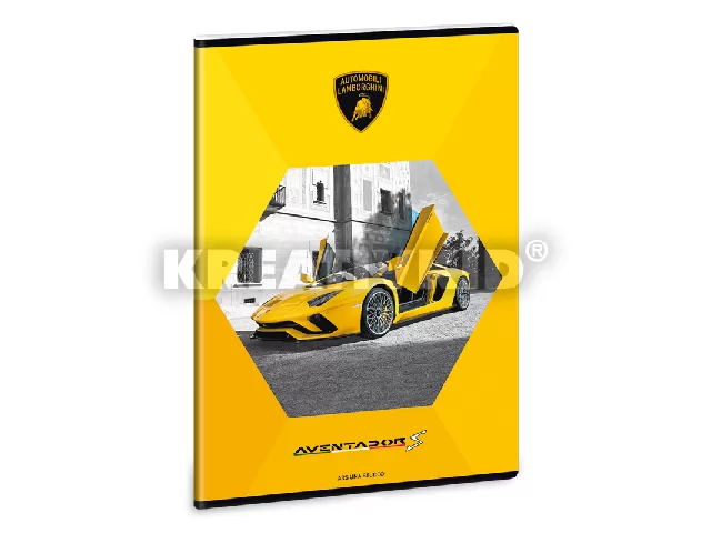 Lamborghini füzet A/4 négyzethálós (sárga)
