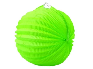 Lampion, kerek, 22 cm, zöld