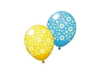 Léggömb / 3 db Flowers többszínű