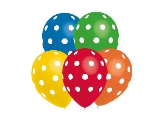 Léggömb / 6 db Confetti pöttyös