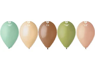 Léggömb, 26 cm, vegyes natúr pasztel színekben