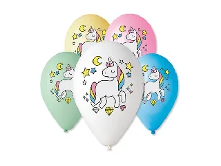 Léggömb, 30 cm, unikornis