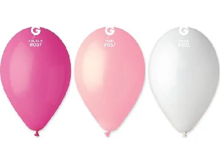 Léggömb, vegyes lányok színek, 26 cm, rózsaszín