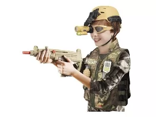 Légiós jelmez: mellény és 10 db kiegészítő, éjjellátó szemüveggel