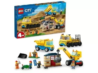 LEGO City 60391 Építőipari teherautók és bontógolyós daru