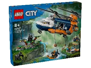 LEGO City 60437 Dzsungelkutató helikopter a bázison