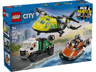 LEGO City 60505 Repülőgép, emelőkosaras kocsi és légpárnás jármű remix