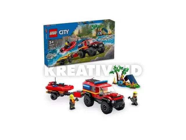 LEGO City Fire 60412 4X4 Tűzoltóautó mentőcsónakkal
