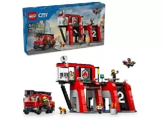 LEGO City Fire 60414 Tűzoltóállomás és tűzoltóautó