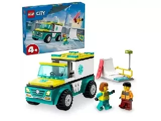 LEGO City Great Vehicles 60403 Mentőautó és snowboardos