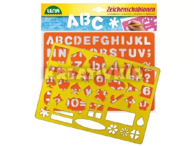 Lena Rajzsablon - Betűk és Geometriai Formák