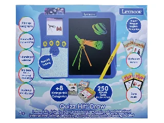 Lexibook kétnyelvű oktató magyar-angol interaktív kártyás képolvasó rajzolótáblával 200 darab kétoldalas oktató kártyával