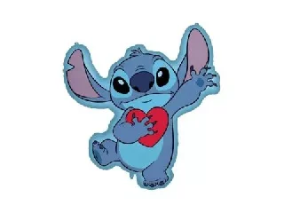 Lilo & Stitch: Stitch szívecskével fólia lufi - 75 x 86 cm