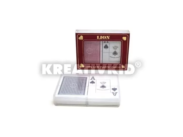 Lion nagy indexes franciakártya műanyag dobozban