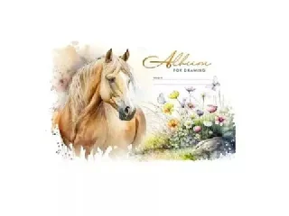 Ló mintás A4-es vázlatfüzet, 24 lapos