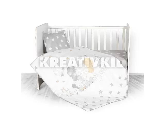 Lorelli 3 részes ágynemű garnitúra - Grey Elephant Stars