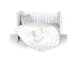 Lorelli 3 részes ágynemű garnitúra - Grey Elephant Stars