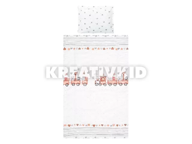 Lorelli 3 részes ágynemű garnitúra - Train Grey