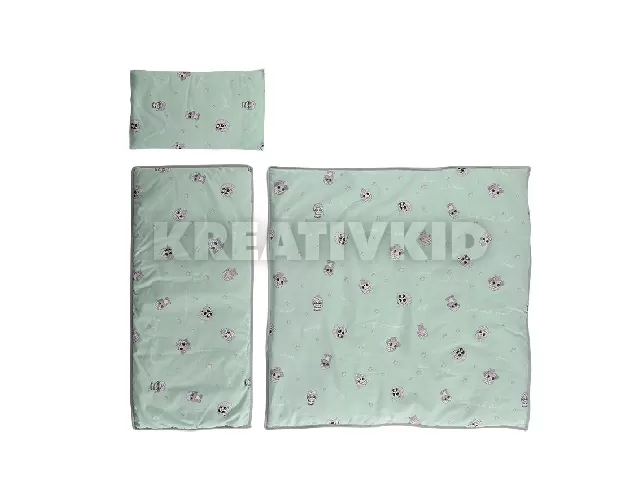 Lorelli 3 részes nyári ágynemű garnitúra babakocsiba - Friends Green