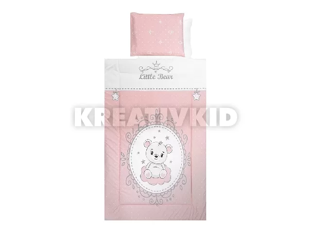 Lorelli 4 részes ágynemű garnitúra - Little Bear Pink