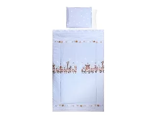 Lorelli 4 részes ágynemű garnitúra - Train Blue