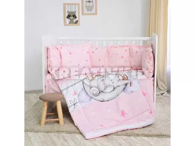 Lorelli 5 részes ágynemű garnitúra - Butterflies Pink