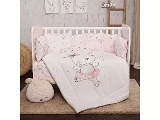 Lorelli 5 részes ágynemű garnitúra - Pink Ballerina Bear