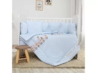 Lorelli 5 részes ágynemű garnitúra - Train Blue