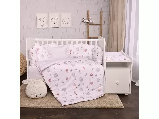 Lorelli ágynemű garnitúra Trend kombi ágyhoz - Grey Baloons