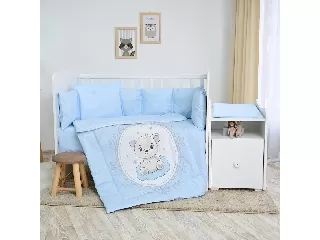 Lorelli ágynemű garnitúra Trend kombi ágyhoz - Little Bear Blue