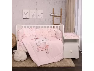 Lorelli ágynemű garnitúra Trend kombi ágyhoz - Pink Ballerina Bear