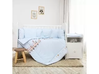 Lorelli ágynemű garnitúra Trend kombi ágyhoz - Train Blue