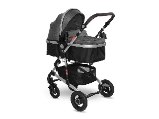 Lorelli Alba multifunkciós babakocsi + adapter - Premium Steel Grey