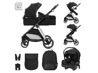Lorelli Aspen 3 az 1 -ben multifunkciós babakocsi - Black (2doboz)