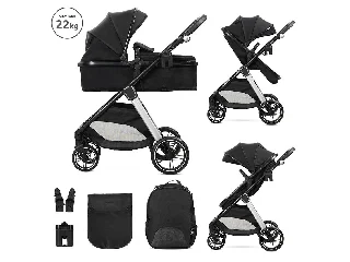 Lorelli Aspen babakocsi mózessé alakítható sport résszel - Black