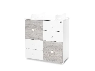 Lorelli Cupboard pelenkázó komód - White & Artwood ÚJ