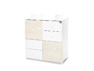 Lorelli Cupboard pelenkázó komód - White & Light Oak ÚJ
