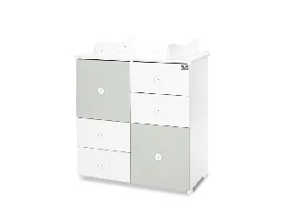 Lorelli Cupboard pelenkázó komód - White & Milky Green ÚJ