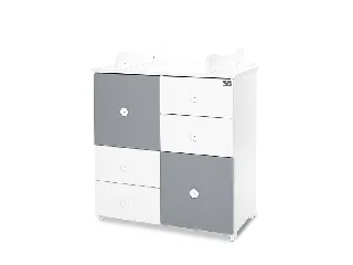 Lorelli Cupboard pelenkázó komód - White & Stone Grey ÚJ