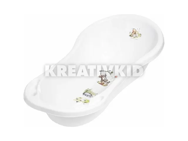 Lorelli Disney mintás piskóta kád leeresztő dugóval 100cm - Micimackó / fehér ÚJ