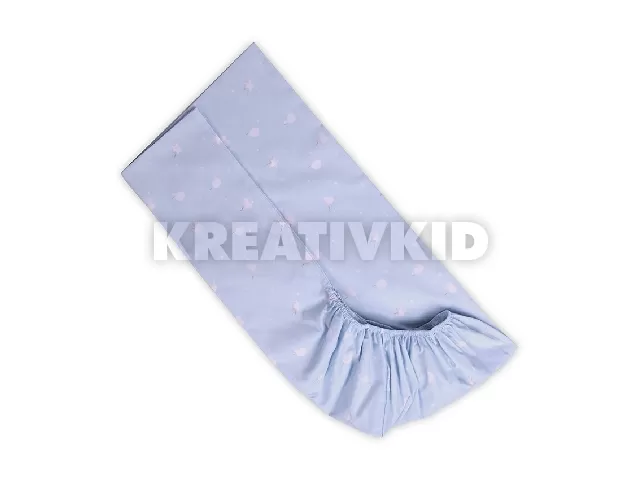 Lorelli gumis lepedő 60x120 + 15cm - Train Blue