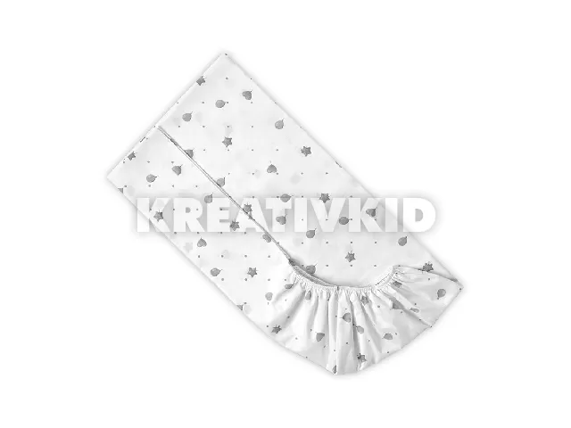 Lorelli gumis lepedő 60x120 + 15cm - Train Grey