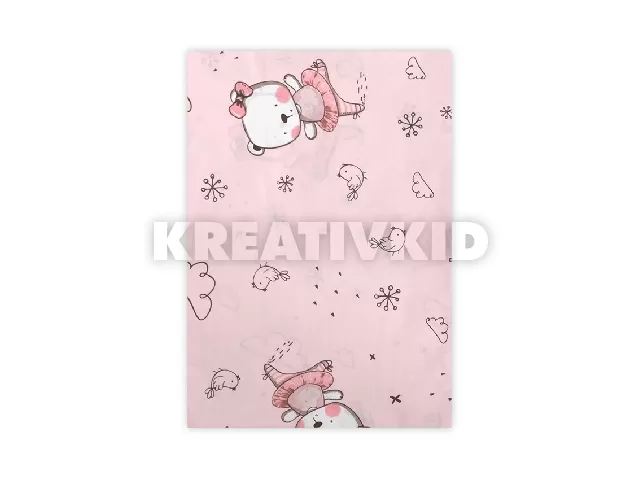 Lorelli Matracvédő lepedő 150x100cm - Pink Ballerina Bear