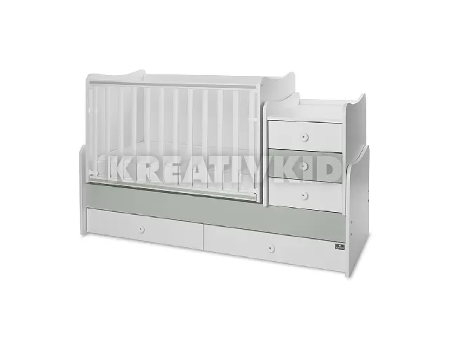 Lorelli Maxi Plus kombi ágy 70x160 - Milky & Milky Green ÚJ