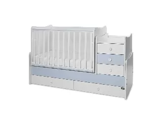 Lorelli Maxi Plus kombi ágy 70x160 - Trio White/Baby Blue
