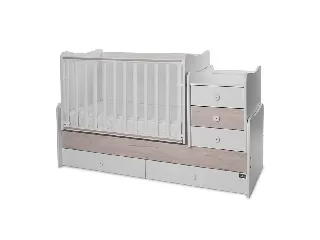 Lorelli Maxi Plus kombi ágy 70x160 - Trio White/Ligh Oak