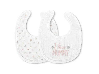 Lorelli Natural tépőzáras előke 2db - Lányos