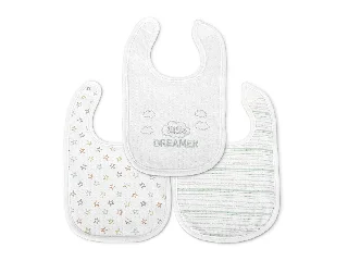 Lorelli Natural tépőzáras előke 3db - Lányos