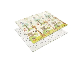 Lorelli Összehajtható 2 oldalas thermo játszószőnyeg 180x200cm - Green Best friends & stars
