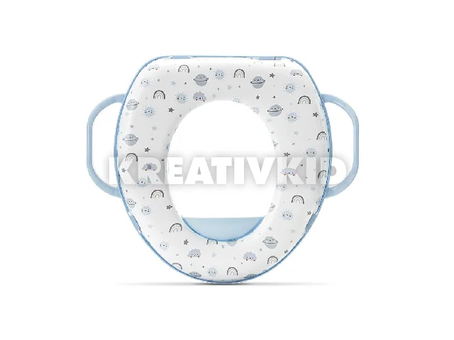 Lorelli párnázott WC szűkítő fogantyúval - Planets Blue